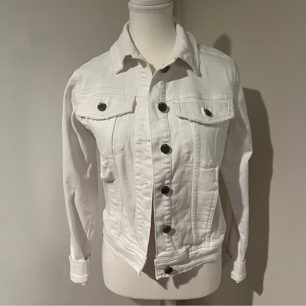 Zara White Denim Jacket